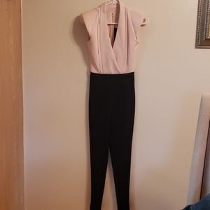 Size 6 nude/ black jumpsuit